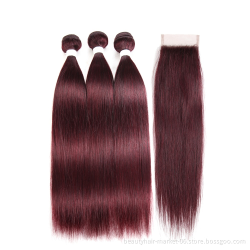 free sample 100% human hair 10a brazilian straight hair bundles with closure